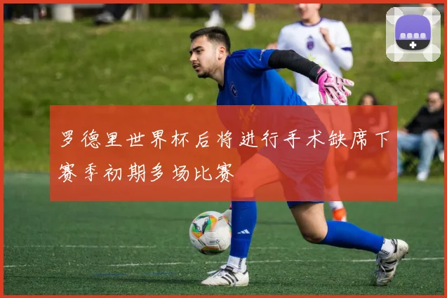 罗德里世界杯后将进行手术缺席下赛季初期多场比赛